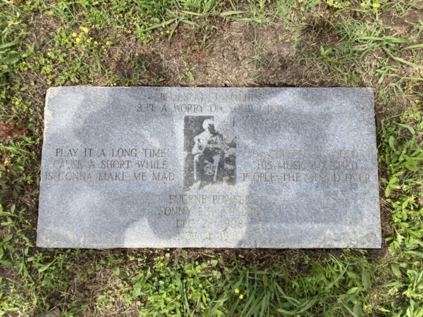 The headstone of Eugene Powell