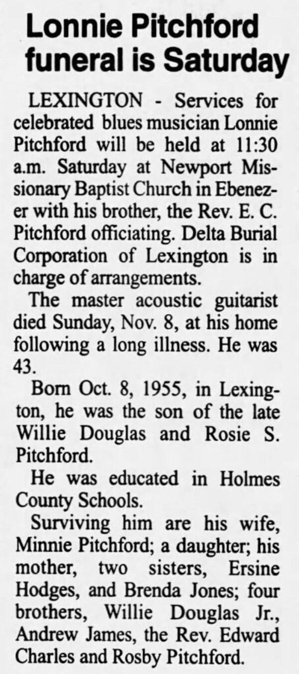 The Clarksdale Press Register, November 13, 1998.