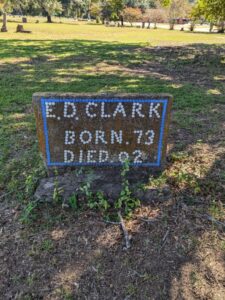 ed clark headstone closeup