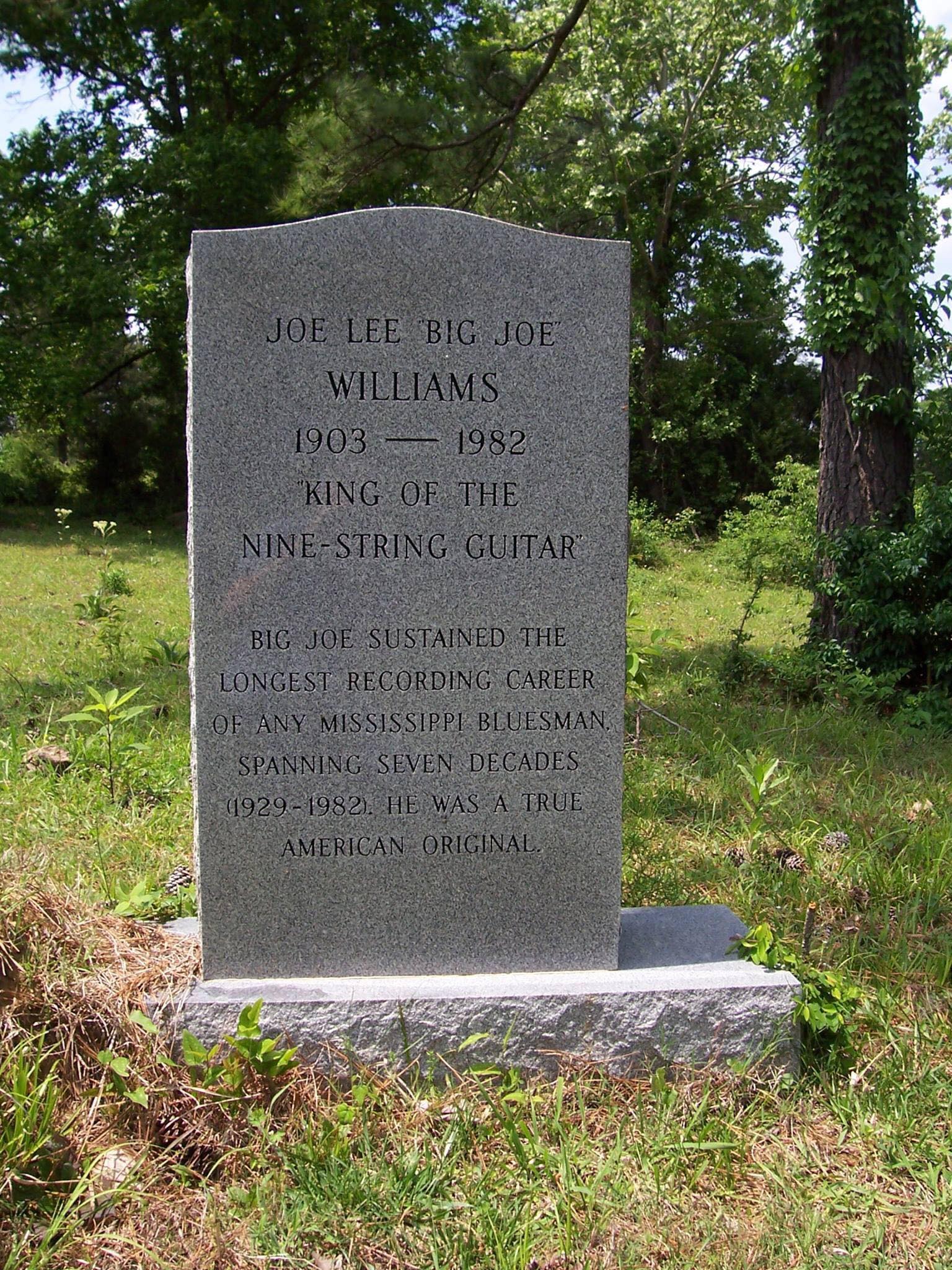 Big Joe's headstone