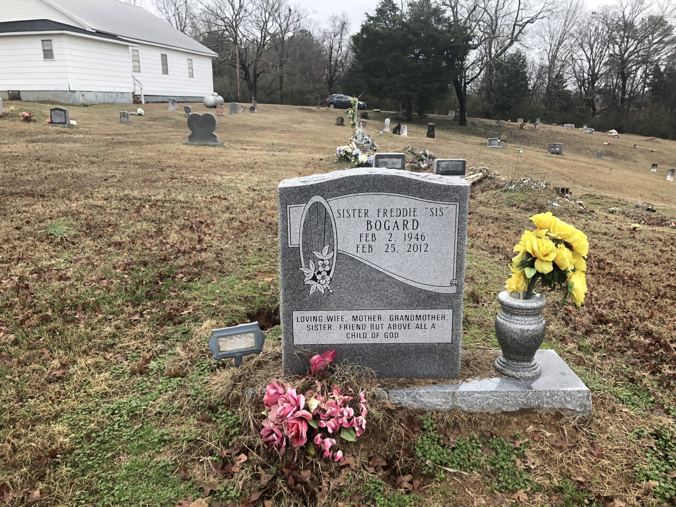 The grave Sister Freddie "Sis" Bogard