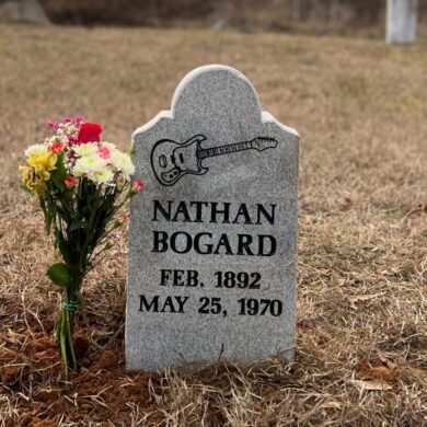 The headstone of Nathan Beauregard