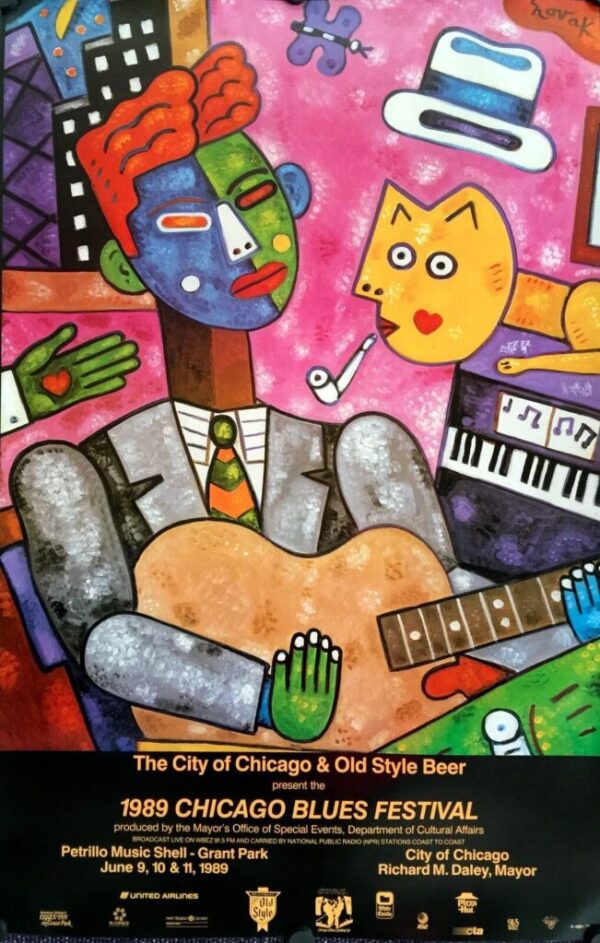 Poster from the 1989 Chicago Blues Festival